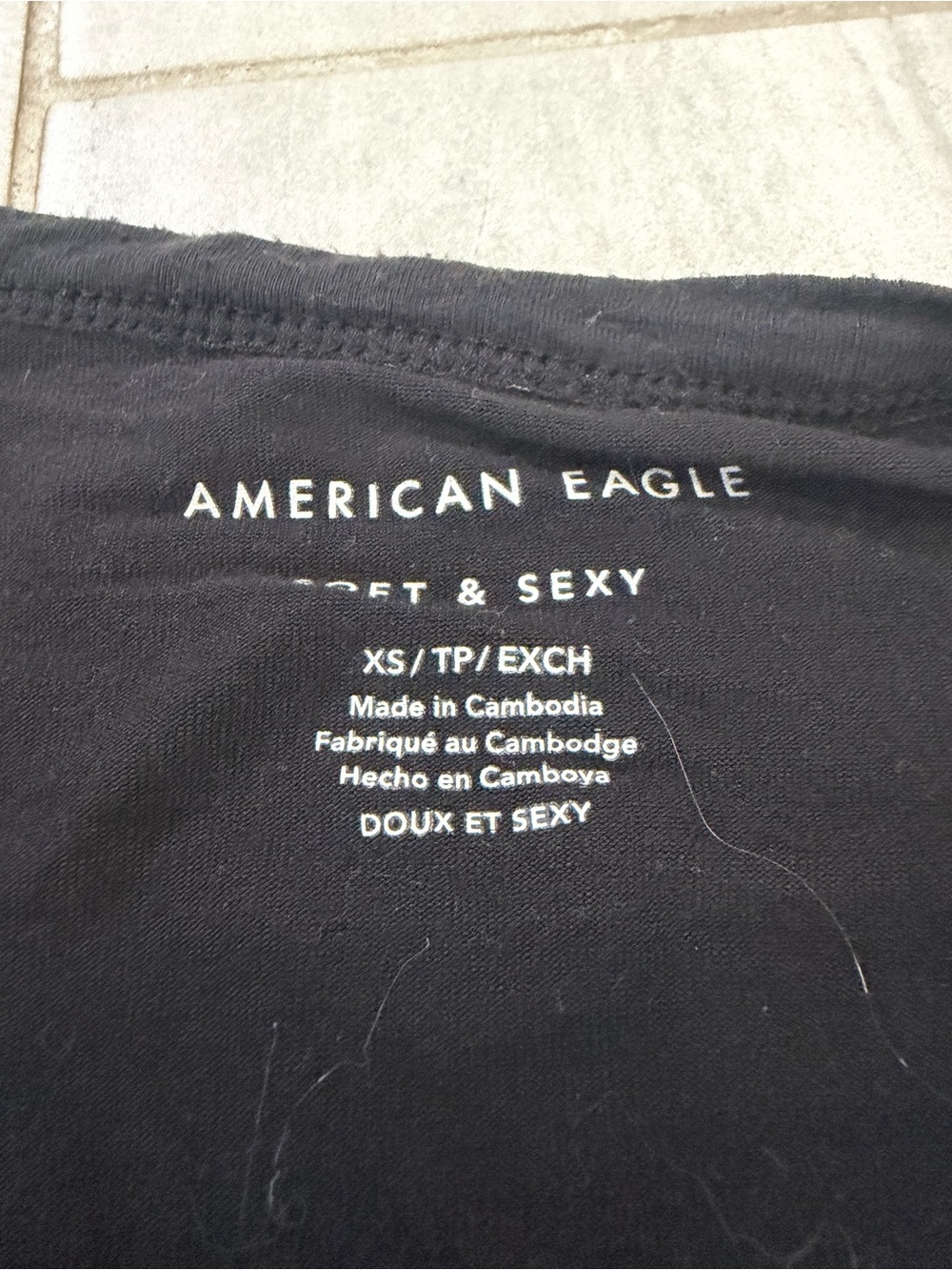 American Eagle Outfitters Men’s Soft & Sexy Crew Neck Tee - Black